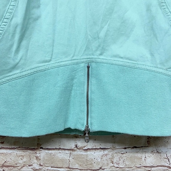 Chicos Womens Zip-Up Summer Jacket Size 1 (M) 3/4 Sleeve Rib Inset Iced Mint NWT - Picture 7 of 8